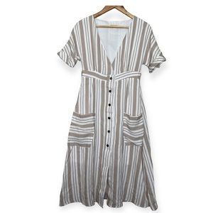 BELLA ELLA cottage empire Waist Striped‎ Maxi Dress